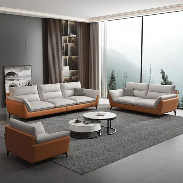 Sofa Băng Da Phối Màu Hiện Đại Avalon SIU01137 5 SIU01137 12
