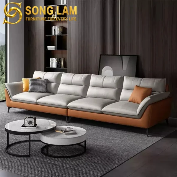 Sofa Băng Da Phối Màu Hiện Đại Avalon SIU01137 3 SIU01137 13