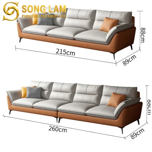 Sofa Băng Da Phối Màu Hiện Đại Avalon SIU01137 12 SIU01137 14