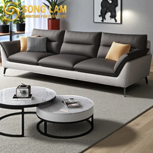 Sofa Băng Da Phối Màu Hiện Đại Avalon SIU01137 8 SIU01137 7