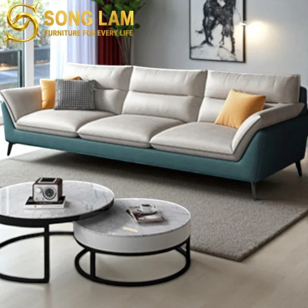 Sofa Băng Da Phối Màu Hiện Đại Avalon SIU01137 7 SIU01137 9