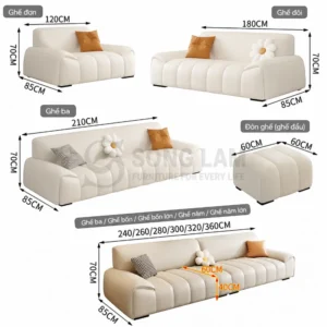 Sofa Băng Module Hiện Đại Cloudline SIU0116 - Ảnh 4