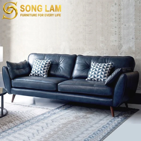 Sofa Băng Hiện Đại Bọc Da Aster SIU0117 bọc da cao cấp phong cách hiện đại cho phòng khách sang trọng