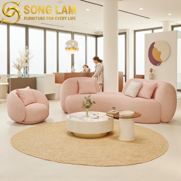 Sofa Cong Phòng Khách Mềm Mại Livia SIU02113 kiểu dáng sang trọng cho căn hộ, nhà phố và biệt thự
