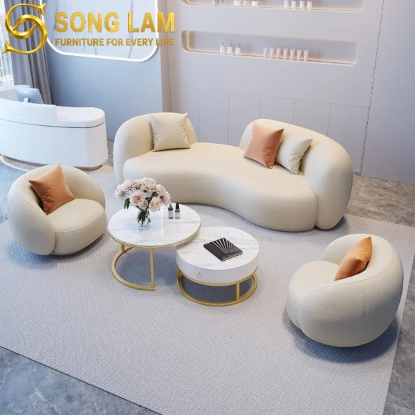 Sofa Cong Phòng Khách Mềm Mại Livia SIU02113 góc nhìn khác giúp khách hàng dễ hình dung khi sử dụng phù hợp nội thất phòng khách và phòng ngủ