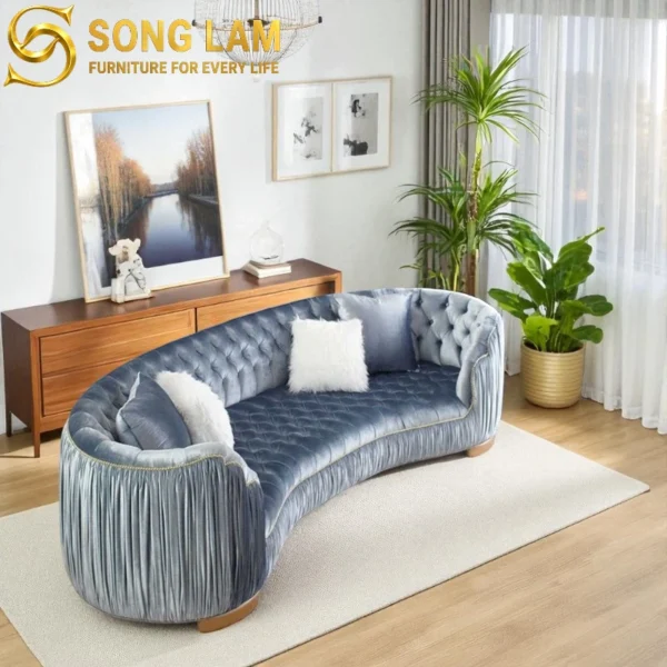 Sofa Cong Vải Xếp Ly Nghệ Thuật Ripple SIU0216 1 SIU0216 6