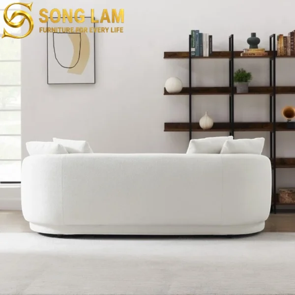 Sofa Cong Tối Giản Trắng Kem Muse SIU0217 thiết kế theo yêu cầu tại Nội Thất Sông Lam