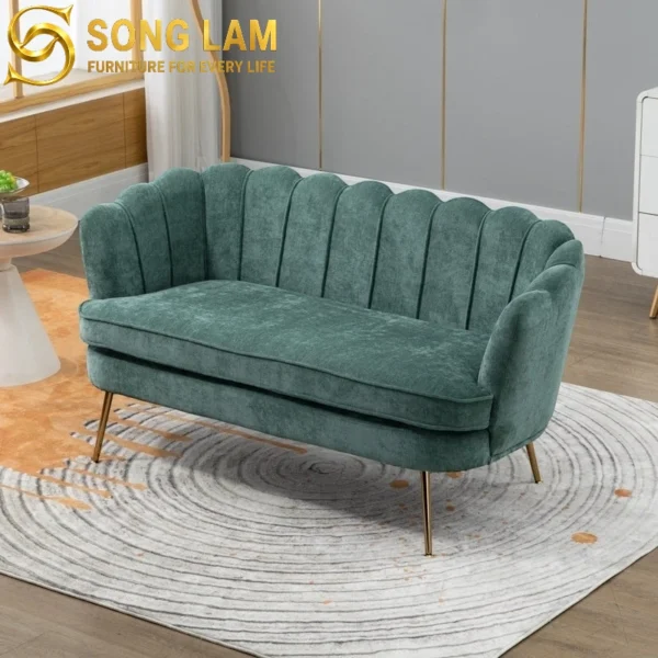 Sofa Cong Vải Nhung Thanh Lịch Celeste SIU0218 2 Sofa Cong Vải Nhung Thanh Lịch Celeste SIU0218 bọc vải cao cấp phong cách thanh lịch cho không gian nội thất cao cấp