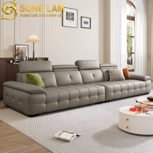 Sofa Băng Tựa Đầu Bật Da Hiện Đại Graphite SIU0311 - Ảnh 5