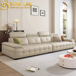 Sofa Băng Tựa Đầu Bật Da Hiện Đại Graphite SIU0311 - Ảnh 4