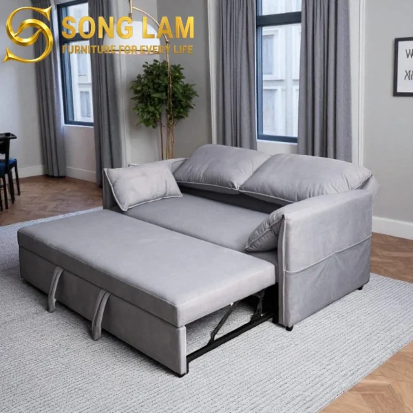 Sofa Giường Kéo Đa Năng Nệm Vải Hiện Đại Nordic SIU0427 góc nhìn khác giúp khách hàng dễ hình dung khi sử dụng phù hợp nội thất phòng ngủ sang trọng