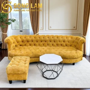 Sofa Băng Chesterfield Kèm Đôn Marigold SIU08114 - Ảnh 1