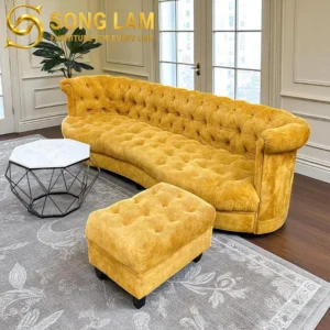 Sofa Băng Chesterfield Kèm Đôn Marigold SIU08114 - Ảnh 2
