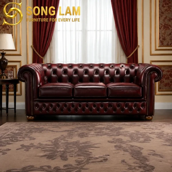 Sofa Băng Chesterfield Da Sang Trọng Cambridge SIU0811A 4 SIU0811A 3