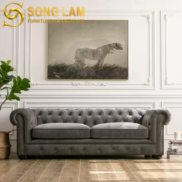 Sofa Băng Chesterfield Cao Cấp Buckingham SIU0811B 8 Sofa Băng Chesterfield Cao Cấp Buckingham SIU0811B chất liệu cao cấp phong cách tân cổ điển sang trọng, luxury cao cấp cho phòng khách sang trọng