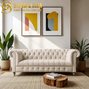 Sofa Băng Chesterfield Tân Cổ Điển Rosaline SIU0812B - Ảnh 1