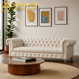 Sofa Băng Chesterfield Tân Cổ Điển Rosaline SIU0812B - Ảnh 5
