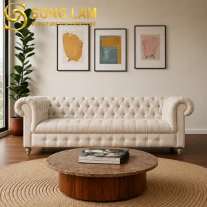 Sofa Băng Chesterfield Tân Cổ Điển Rosaline SIU0812B - Ảnh 4