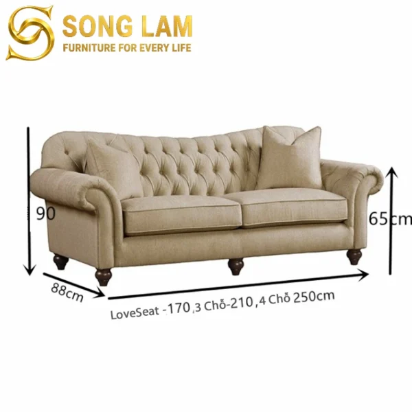 Sofa Băng Chesterfield Thanh Lịch Beverly SIU0814 2 Sofa Băng Chesterfield Thanh Lịch Beverly SIU0814 sofa băng phòng khách cao cấp thiết kế theo yêu cầu