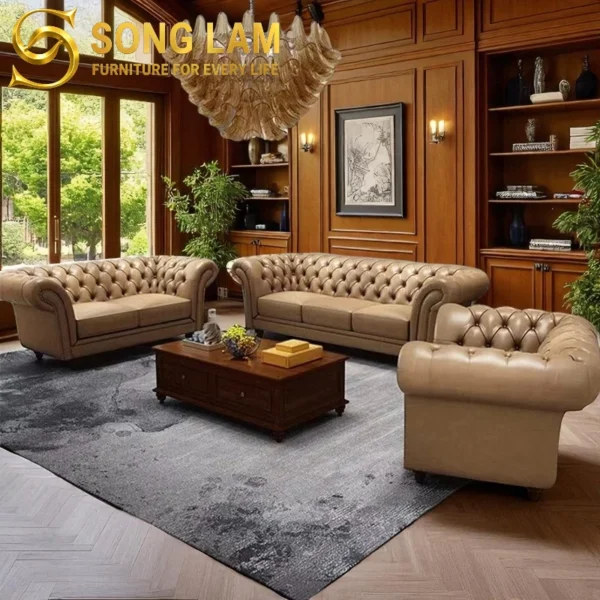 Sofa Băng Chesterfield Tân Cổ Điển Kensington SIU0815 sofa băng phòng khách cao cấp thiết kế theo yêu cầu