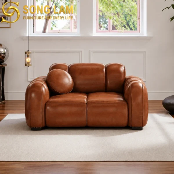 Sofa Đơn Da Phong Cách Club Chester SLD0112 1 Sofa Đơn Da Phong Cách Club Chester SLD0112 góc nghiêng làm nổi bật đường nét thiết kế phù hợp sofa may đo và nội thất cao cấp