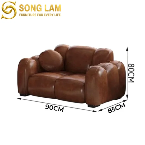 Sofa Đơn Da Phong Cách Club Chester SLD0112 3 Sofa Đơn Da Phong Cách Club Chester SLD0112 thiết kế êm ái làm ghế thư giãn sang trọng