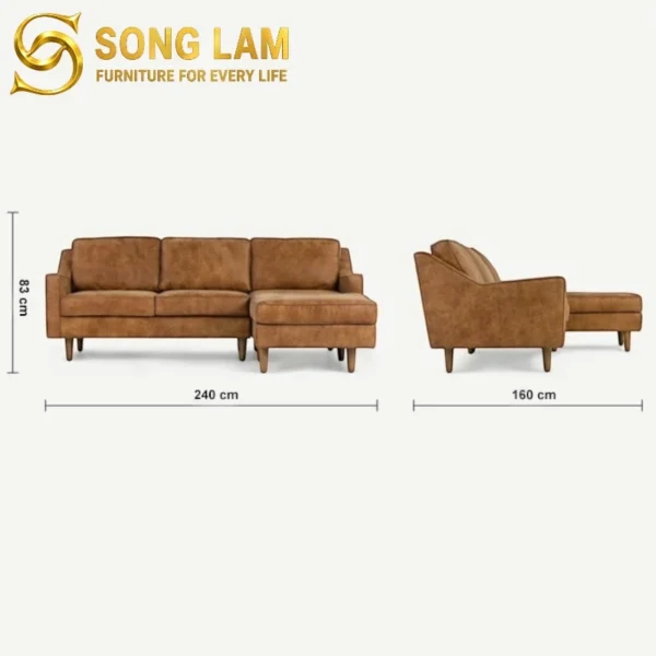 Sofa Góc Da Bò Ý Phòng Khách Hiện Đại Oslo SLH0111 5 Sofa Góc Da Bò Ý Phòng Khách Hiện Đại Oslo SLH0111 góc nhìn khác giúp khách hàng dễ hình dung khi sử dụng phù hợp sofa may đo cho căn hộ và nhà phố