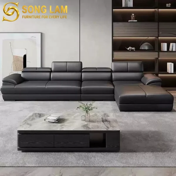Sofa Góc Da Bò Ý Tựa Đầu Bật Cao Cấp Blackstone SLH03110 1 SLH03110 2