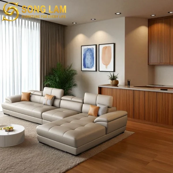 Sofa Góc Da Bò Ý Tựa Đầu Bật Hiện Đại Napoli SLH03111 3 Sofa Góc Da Bò Ý Tựa Đầu Bật Hiện Đại Napoli SLH03111 thiết kế sofa góc phòng khách hiện đại theo yêu cầu