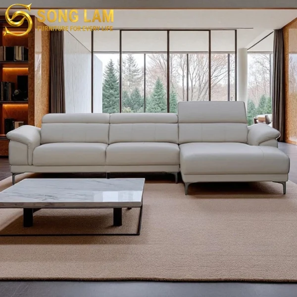 Sofa Góc Da Bò Ý Tựa Đầu Bật Thanh Lịch Siena SLH03129 4 SLH03129 2
