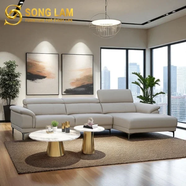 Sofa Góc Da Bò Ý Tựa Đầu Bật Thanh Lịch Siena SLH03129 5 SLH03129 4