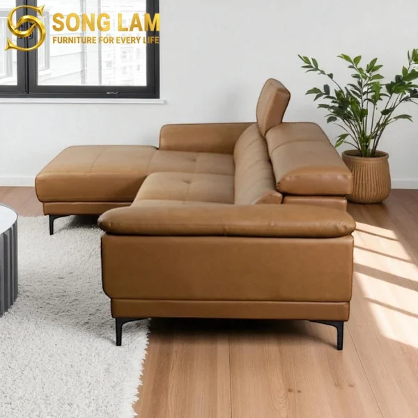 Sofa Góc Da Bò Ý Tựa Đầu Bật Thanh Lịch Siena SLH03129 2 SLH03129 7
