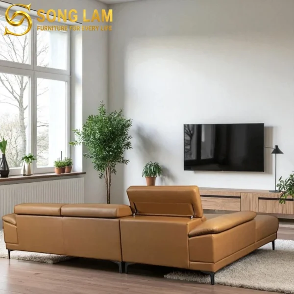 Sofa Góc Da Bò Ý Tựa Đầu Bật Thanh Lịch Siena SLH03129 3 SLH03129 8