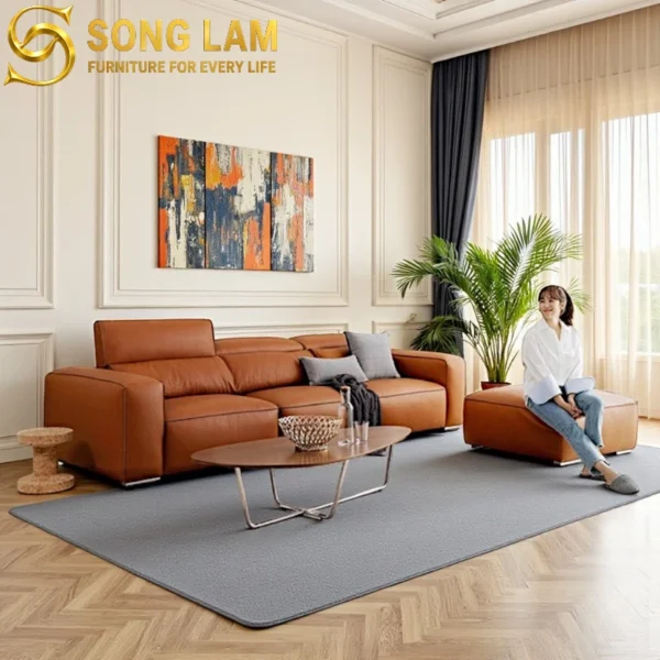 Sofa Góc Tựa Đầu Bật Hiện Đại Torino SLI0313 góc nhìn khác giúp khách hàng dễ hình dung khi sử dụng phù hợp sofa may đo cho căn hộ và nhà phố
