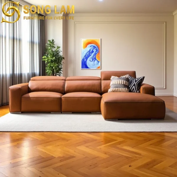 Sofa Góc Tựa Đầu Bật Hiện Đại Torino SLI0313 chất liệu cao cấp tối ưu không gian phòng khách cao cấp