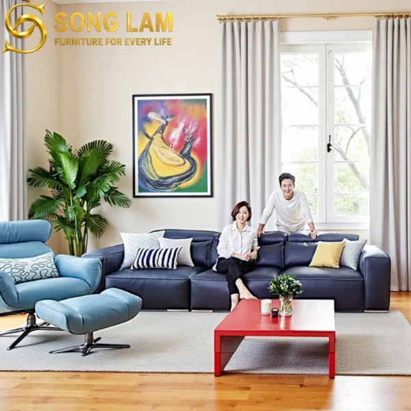 Sofa Góc Tựa Đầu Bật Hiện Đại Torino SLI0313 thiết kế sofa góc phòng khách hiện đại theo yêu cầu