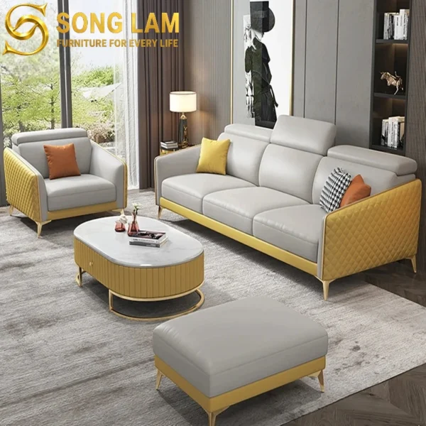 Sofa Góc Tựa Đầu Bật Vải Phối Màu Nolan SLI0317 1 SLI0317 2