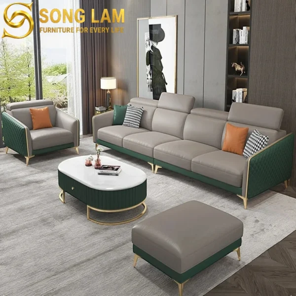 Sofa Góc Tựa Đầu Bật Vải Phối Màu Nolan SLI0317 3 SLI0317 3