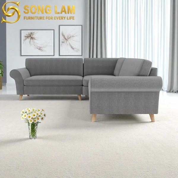 Sofa Góc Vải Tối Giản Luna SLU01115 2 Sofa Góc Vải Tối Giản Luna SLU01115 phong cách tối giản tinh tế cho phòng khách biệt thự sang trọng