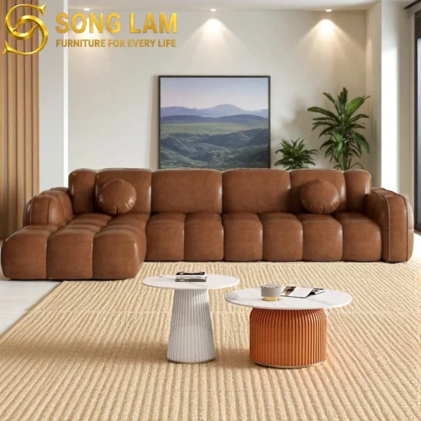 Sofa Góc Da Phong Cách Bubble Chester SLU0112 2 SLU0112 3