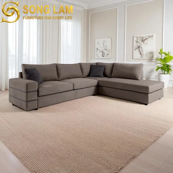 Sofa Góc Vải Hiện Đại River SLU0113 3 Sofa Góc Vải Hiện Đại River SLU0113 thiết kế sofa góc phòng khách hiện đại theo yêu cầu