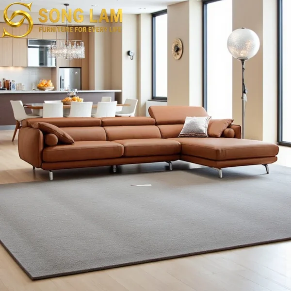 Sofa Góc Tựa Đầu Bật Hiện Đại Valencia SLU03113 3 Sofa Góc Tựa Đầu Bật Hiện Đại Valencia SLU03113 chất liệu cao cấp tối ưu không gian phòng khách cao cấp