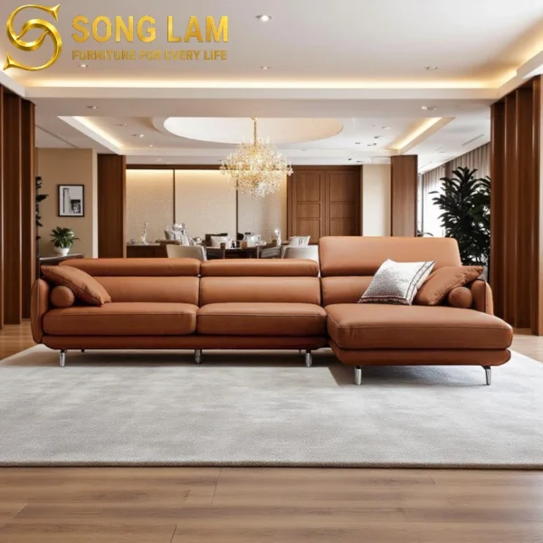 Sofa Góc Tựa Đầu Bật Hiện Đại Valencia SLU03113 4 Sofa Góc Tựa Đầu Bật Hiện Đại Valencia SLU03113 góc nhìn khác giúp khách hàng dễ hình dung khi sử dụng phù hợp sofa may đo cho căn hộ và nhà phố