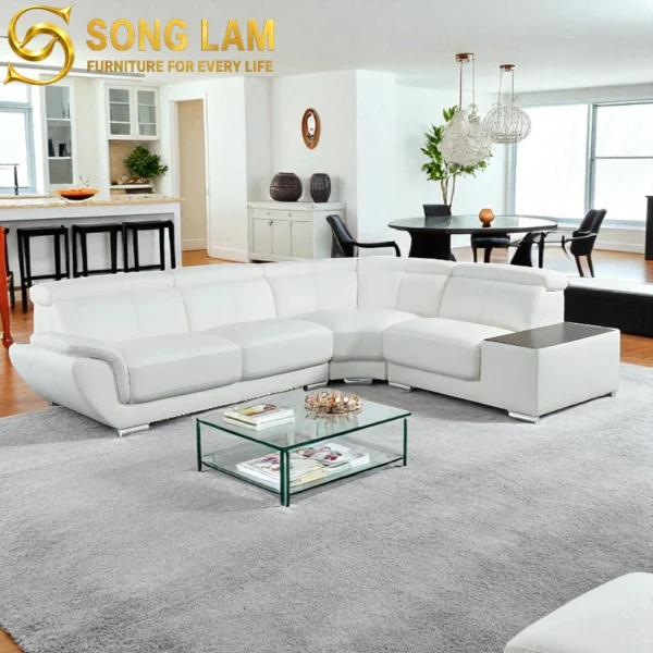 Sofa Góc Tựa Đầu Bật Hiện Đại Celine SLU0315 1 Sofa Góc Tựa Đầu Bật Hiện Đại Celine SLU0315 góc nghiêng làm nổi bật đường nét thiết kế phù hợp sofa may đo cho căn hộ và nhà phố