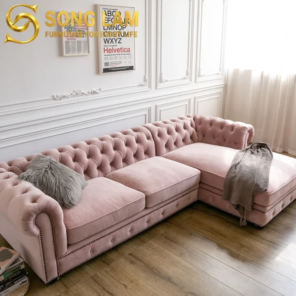 Sofa Góc Tân Cổ Điển Chesterfield Buckingham SLU0811B 1 SLU0811B 1