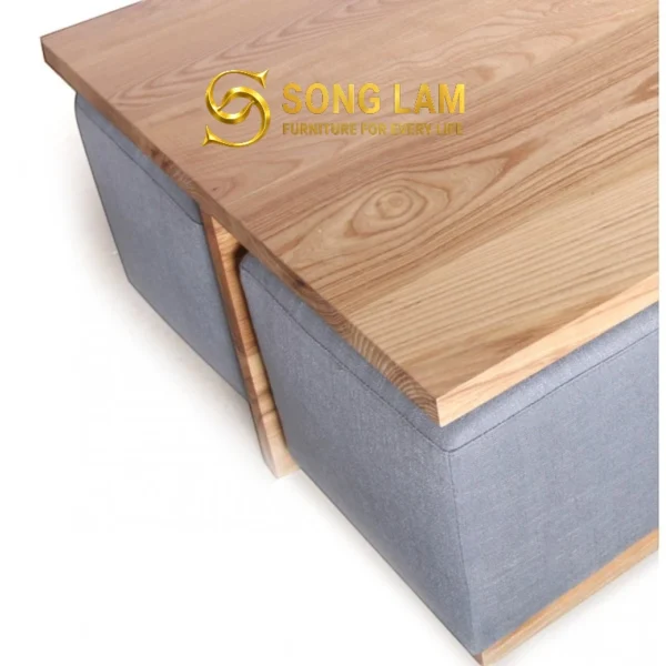 Bàn Trà Gỗ Kết Hợp Ghế Đôn Gordon TS11326 5 TS11326 4