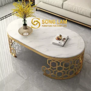 Bàn Trà Mặt Oval Khung Kim Loại Regalia TS12111 - Ảnh 4