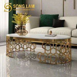 Bàn Trà Mặt Oval Khung Kim Loại Regalia TS12111 - Ảnh 3