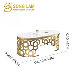 Bàn Trà Mặt Oval Khung Kim Loại Regalia TS12111 - Ảnh 5