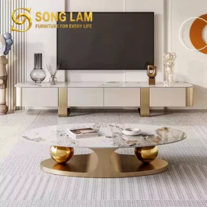 Bàn Trà Oval Chân Trụ Thanh Lịch Liora TS12118 - Ảnh 1